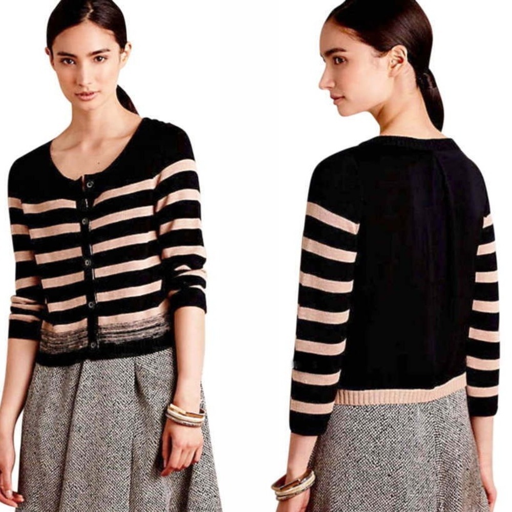 Nwt Anthropologie stripped button up sweater